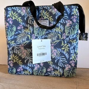 NEW mia & tess Lunch Tote Tropical Navy • THE PAPER STORE • super cute print!